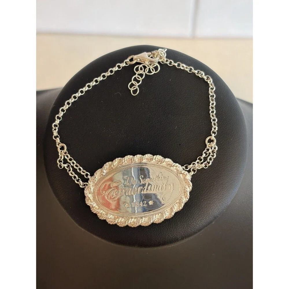 VTG RARE 925 Silver Emma Smith Do Something Extraordinary Bracelet 1842 Lds